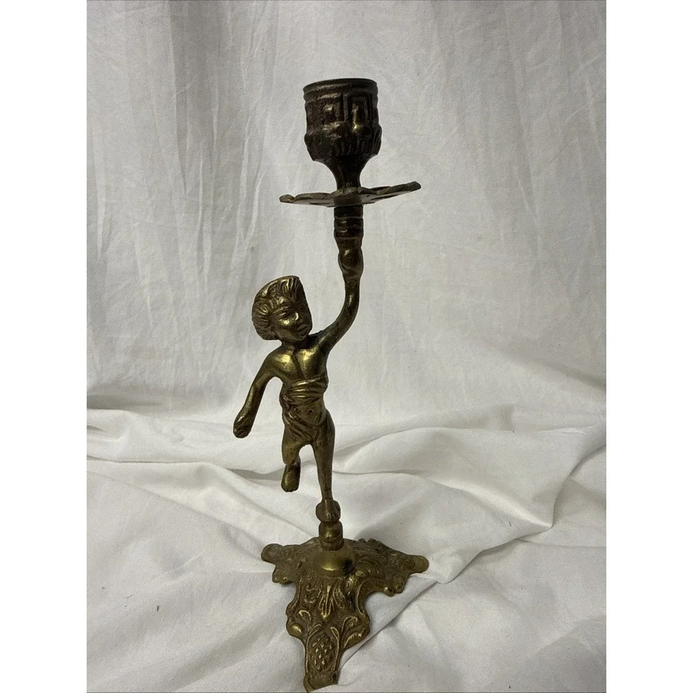 Vintage Celestial Brass Cherub 9